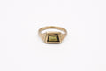 Geometric Sapphire Signet Ring #1 - 9k gold - Ready to Ship
