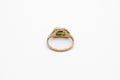 Geometric Sapphire Signet Ring #1 - 9k gold - Ready to Ship