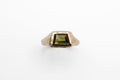 Geometric Sapphire Signet Ring #1 - 9k gold - Ready to Ship