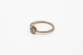 Fan Ring - gold with salt & pepper diamond