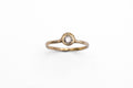 Fan Ring - gold with salt & pepper diamond
