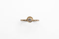 Fan Ring - gold with salt & pepper diamond