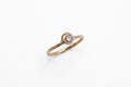 Fan Ring - gold with salt & pepper diamond