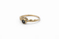 Ore Crowned ring - 14k Gold with sapphire & white diamonds - Ready to ship