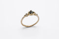 Haven ring - 9k gold with sapphire & diamonds - Ready to ship