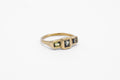 Delta Ring - 14k Gold with Sapphires - Ready to Ship