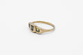 Delta Ring - 14k Gold with Sapphires - Ready to Ship
