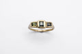 Delta Ring - 14k Gold with Sapphires - Ready to Ship