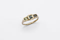 Delta Ring - 14k Gold with Sapphires - Ready to Ship