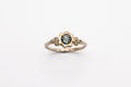 Elio Ring - 9k gold with Teal Sapphire & Diamonds - Ready to ship