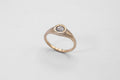 Diamond Signet ring - 9k Gold with Salt & Pepper Diamond
