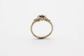 Elio Ring - 9k gold with Teal Sapphire & Diamonds - Ready to ship