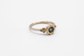 Elio Ring - 9k gold with Teal Sapphire & Diamonds - Ready to ship