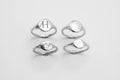 Round Plain signet ring - Silver