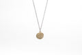 Dog talisman necklace - brass on silver
