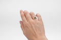 Geometric Sapphire Signet Ring #1 - 9k gold - Ready to Ship