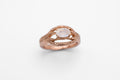 Moonstone deco ring - 10k rose gold - Ready to ship