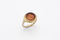 Face signet ring - Second - 10k gold and Hessonite Garnet - Ready to ship
