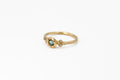 Bower Ring - gold with Teal Sapphire & Diamonds