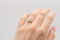 Sommer ring - gold with moonstone & diamonds