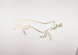 Golden Dog with Flower - Letterpress Print