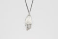 Hand amulet necklace - silver
