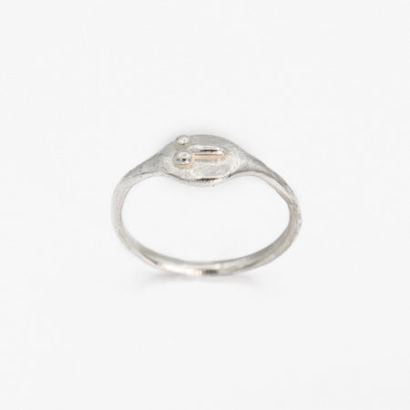 Tiny D ring - silver