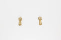 Shooting Star Studs - Gold with diamonds