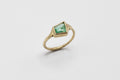 Geometric Emerald Signet Ring #3 - 10k gold