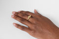 Flora ring - 10k gold with diamond