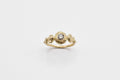 Ore ring - 14k gold with salt & pepper diamond