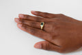 Geometric Emerald Signet Ring - 14k gold