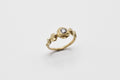 Ore ring - 14k gold with salt & pepper diamond