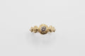 Ore ring - 14k gold with salt & pepper diamond