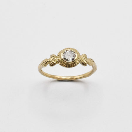 Amo ring - Gold with salt & pepper diamond