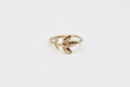 Petite Flower Stem Ring - 10k gold - READY TO SHIP