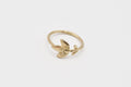 Petite Flower Stem Ring - 10k gold - READY TO SHIP