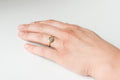 Rhodes ring - 14k gold with salt & pepper diamond