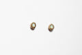 Hex Studs - Gold with Opals