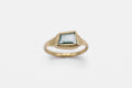 Geometric Emerald Signet Ring - 14k gold
