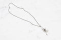 Hand & Snake necklace - silver