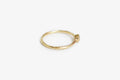 Hex ring - 14k gold with salt & pepper diamond