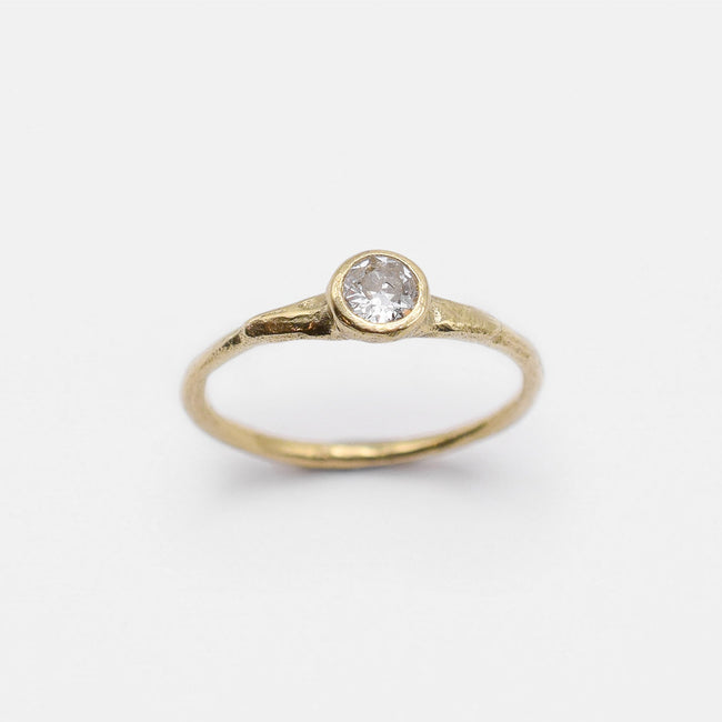 Eos Ring - 14k gold with old mine cut diamond