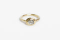 Rhodes ring - 14k gold with salt & pepper diamond