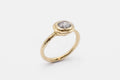 Rhodes ring - 14k gold with salt & pepper diamond