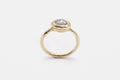 Rhodes ring - 14k gold with salt & pepper diamond
