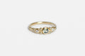 Hana ring - 14k gold with bicolour sapphire and white diamonds
