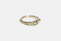 Hana ring - 14k gold with bicolour sapphire and white diamonds
