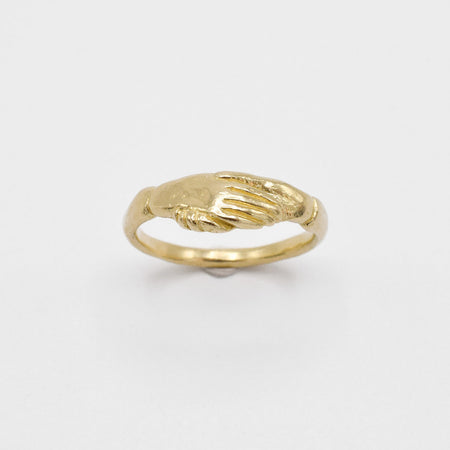 Fede ring - 9k gold - READY TO SHIP