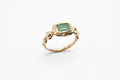 Ore ring - 9k gold with emerald - READY TO SHIP